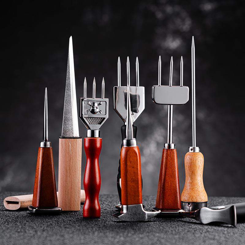 调酒三头锥冰锥圆冰球器凿冰器三叉戟分冰器销冰器冰叉单头锤头锥