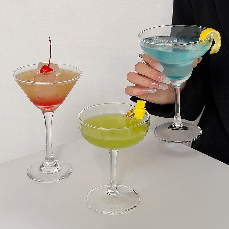 创意玻璃气泡酒杯高脚香槟杯酒吧鸡尾酒杯子玛格丽特马天尼杯套装