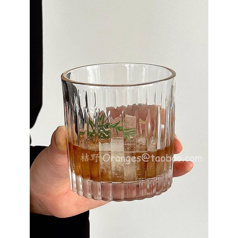 Oranges咖啡店复古冷萃杯咖啡杯饮品杯玻璃水杯冰球杯威士忌酒杯