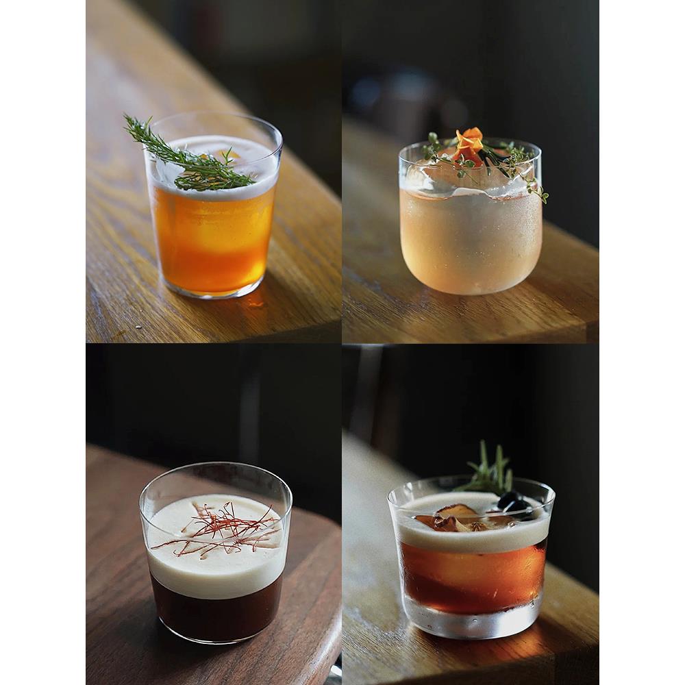 日式超薄鸡尾酒杯高颜值阔口杯威士忌冰球杯拿铁咖啡杯冷萃茶杯子