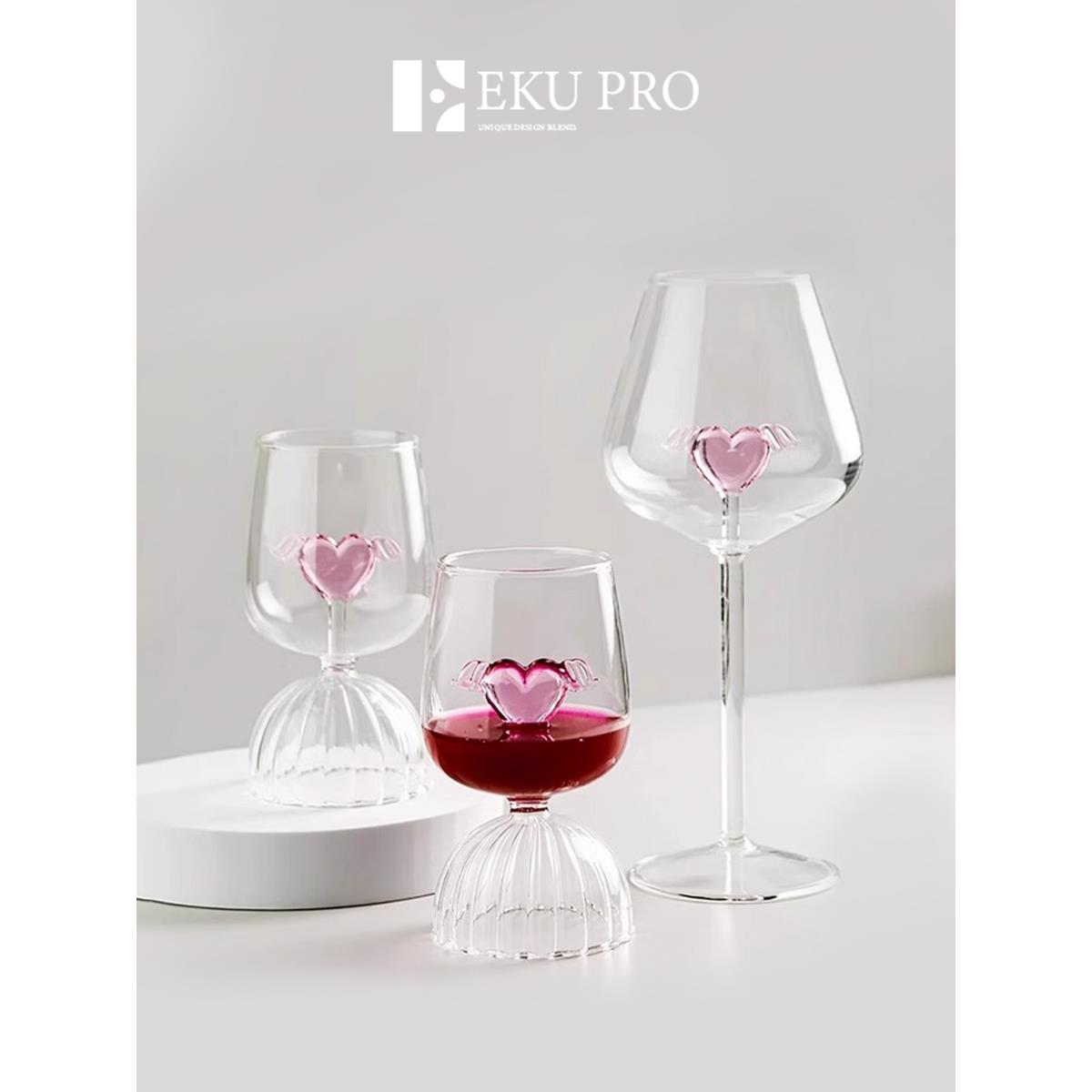 Eku Pro·Love·斯堪的纳维亚高价值玻璃高脚杯家居创意氛围红酒