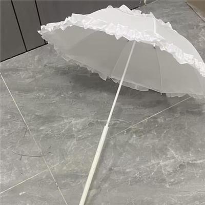 lo伞手作材料手作Lolita洋伞长直柄伞手作伞胚小物长柄伞diy道具