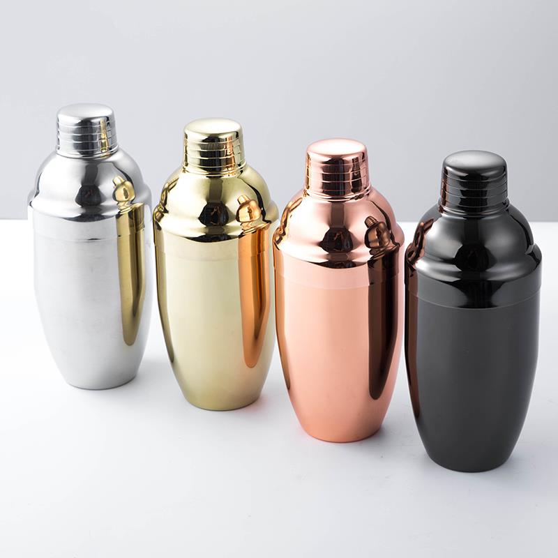 304不锈钢调酒器三段式摇酒壶日式雪克壶调酒壶雪克杯500ml shake