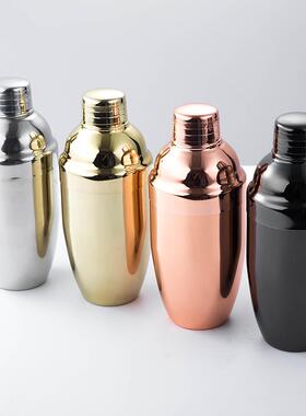 304不锈钢调酒器三段式摇酒壶日式雪克壶调酒壶雪克杯500ml shake