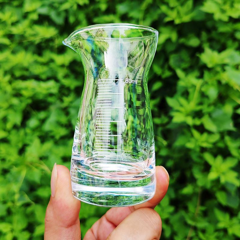 6个加厚玻璃白酒分酒器家用酒壶饭店用酒杯量酒器醒酒器带刻度