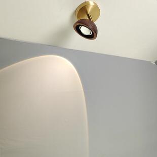 实木明装射灯小山丘家用客厅玄关挂画复中古风卧室落日无主灯筒灯