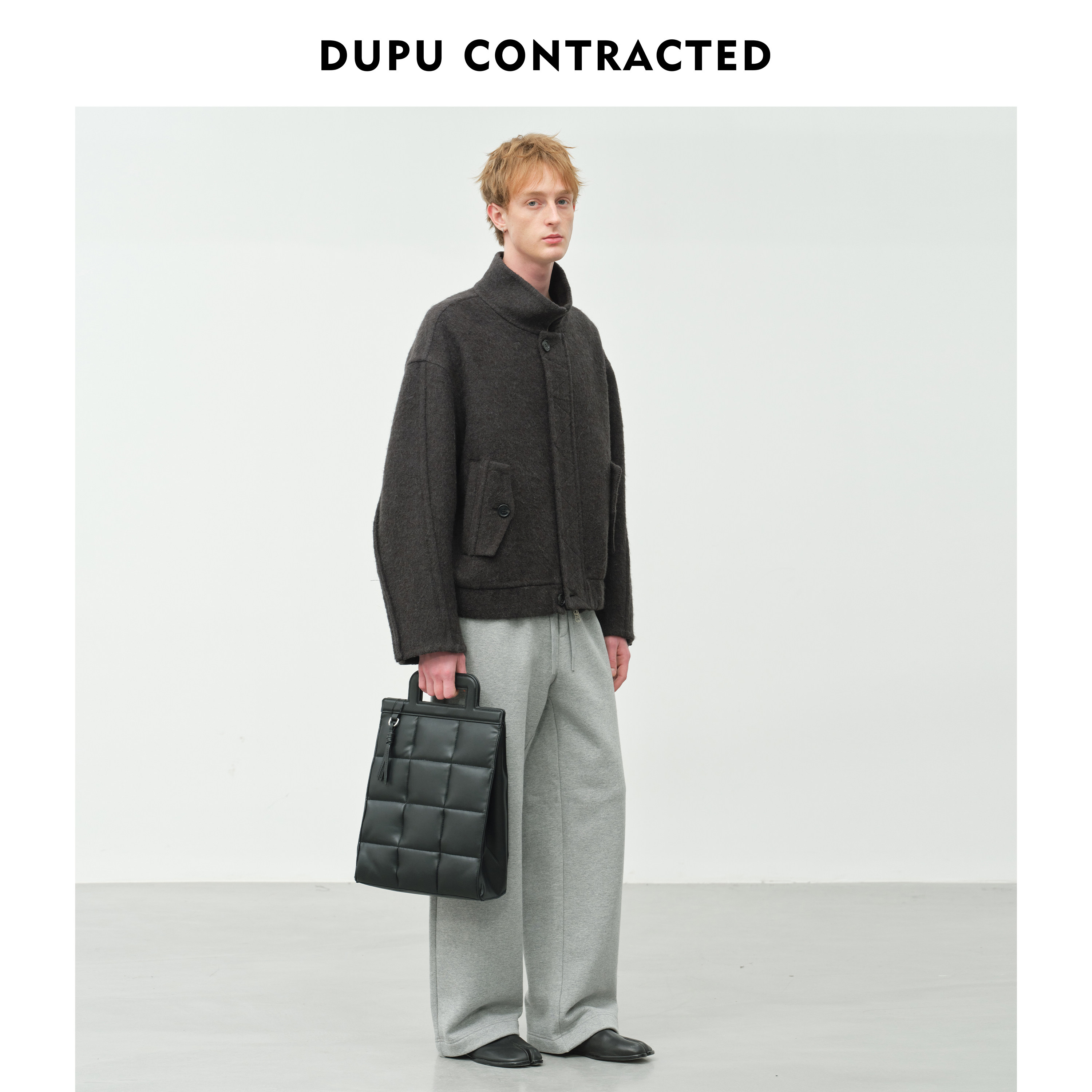 DUPU杜朴 手工缝制短款双面呢外套 羊毛混纺轻盈舒适廓形呢夹克,男装,毛呢大衣,淘宝优惠券,粉丝福利购,淘宝优惠卷