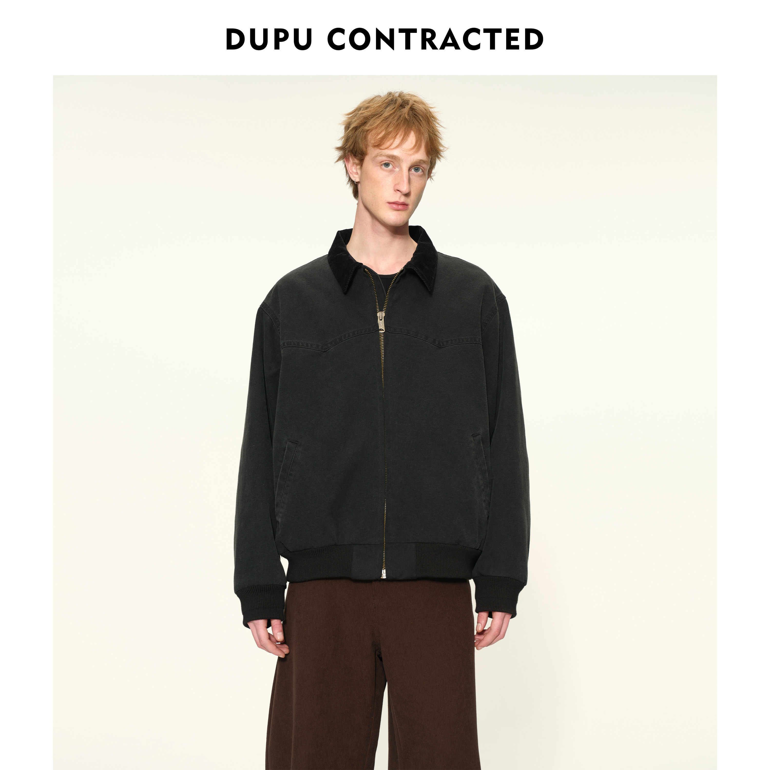 DUPU杜朴 灯芯绒领复古做旧棉服 牛仔质感厚实弯刀袖夹克冬季宽松,男装,棉衣,淘宝优惠券,粉丝福利购,淘宝优惠卷
