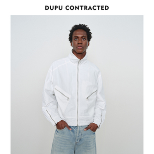 DUPU 简约设计现代都市舒适百搭 CONTRACTED休闲金属拉链外套