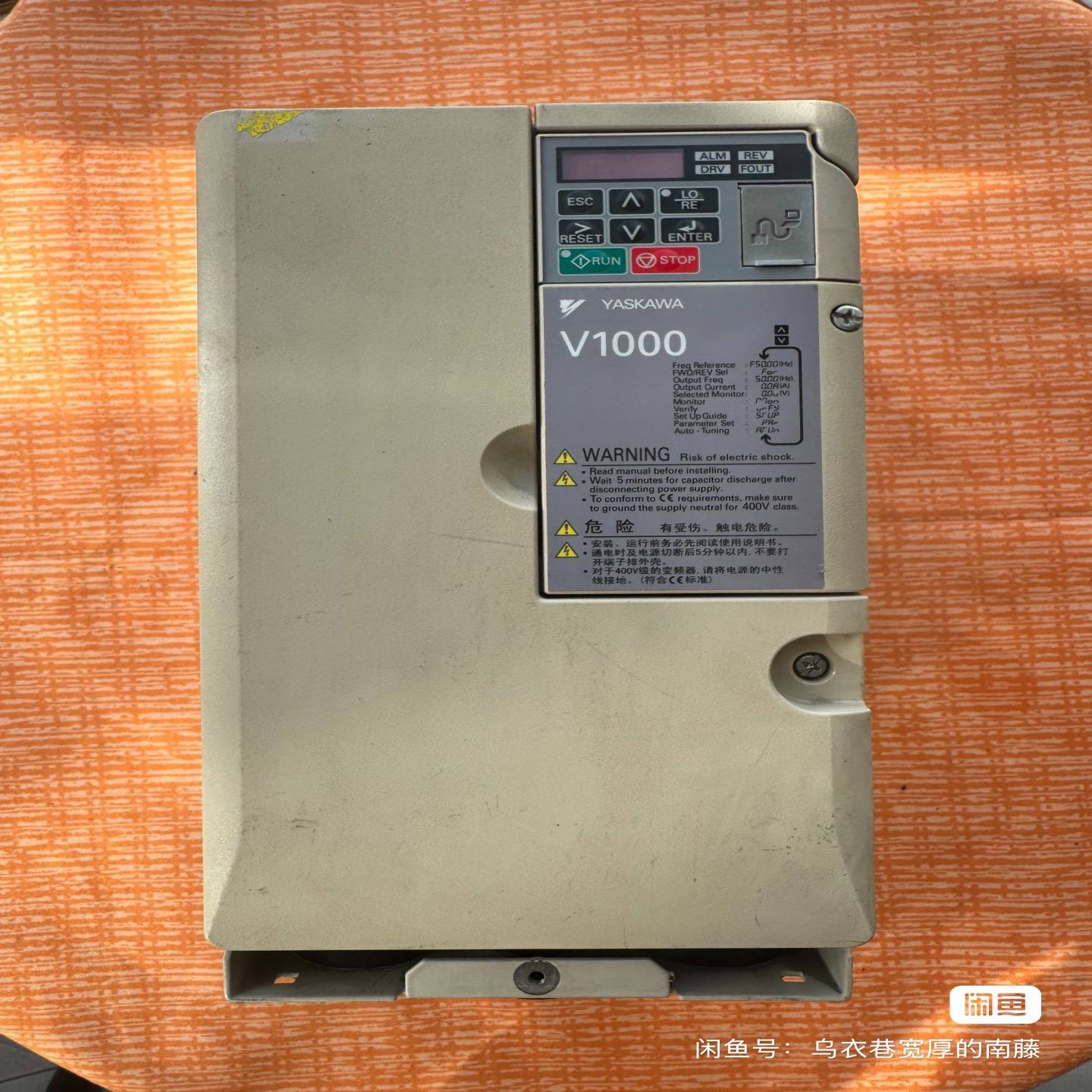 (询价)安川V1000。CIMR一VB4A0031FBA变频器，输3