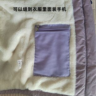 衣服口袋自缝外加内兜手缝拉链帆布袋收纳包书包加隔层旅行收纳袋