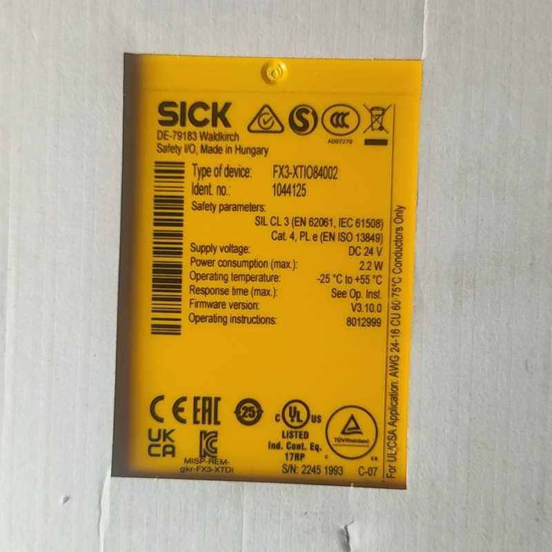 【议价】FX3-XTI084002 SICK模块实物图功能包好