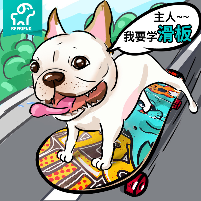 TT滑板宠物滑板法斗犬英斗狗狗专业陆冲板法牛滑板雪纳瑞柯基