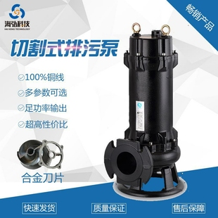潜水污水泵不锈钢切割排污泵化粪池潜污泵供应 无堵塞切割式