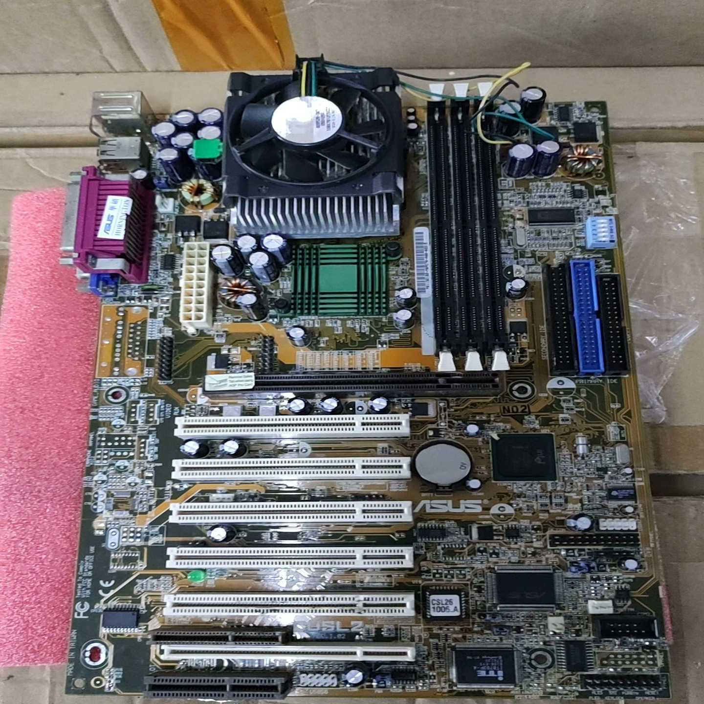 华硕815GE主板CUSL2集成显卡大板带6个PCl槽S送U【鑫鑫商铺】