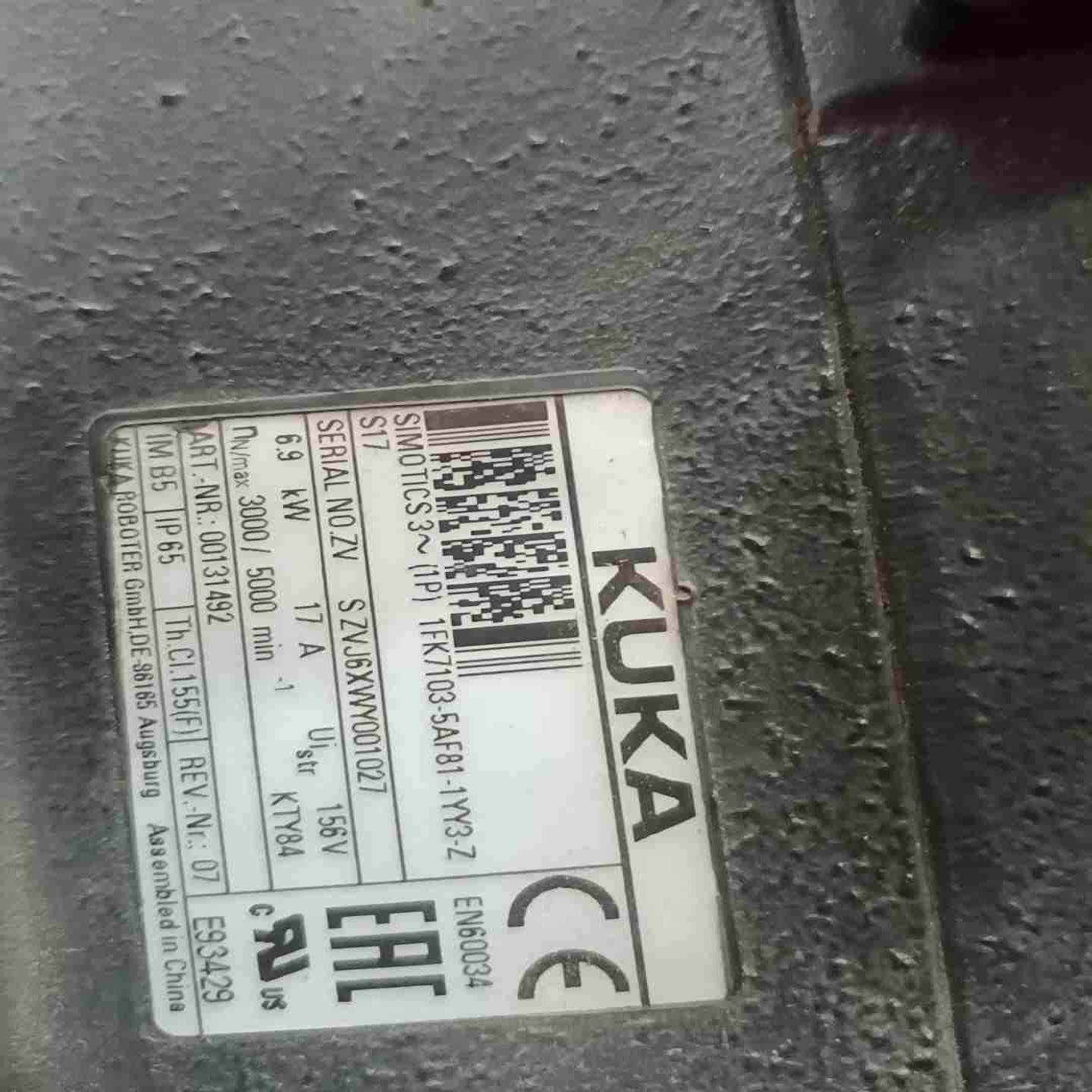 库卡机器人电机1FK7103-5AF81-1YY3-Z（豆豆设备）