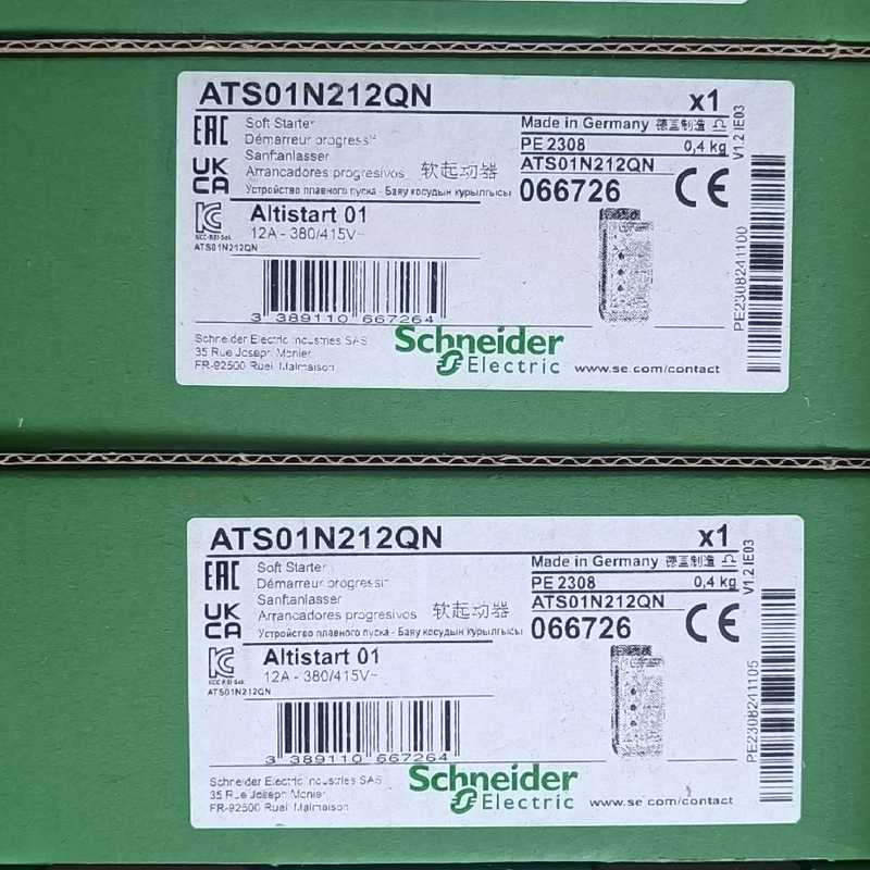 议~ATS01N212QN施耐德软启动器全新原装正品