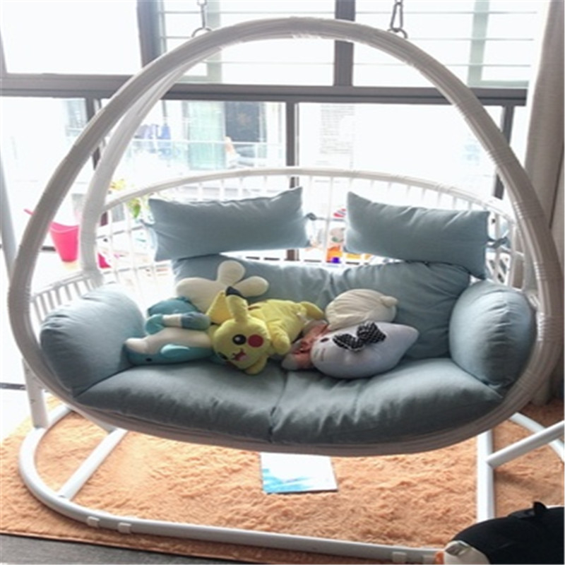 网红吊椅太空篮室内外阳台摇篮椅仿藤椅双人吊床鸟巢单人秋千