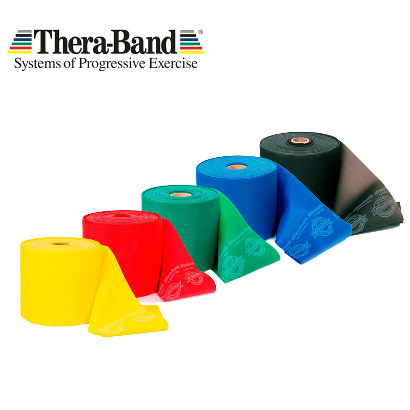 美国Thera-Band赛乐乳胶弹力带阻力带力量训练带瑜伽健身拉力带
