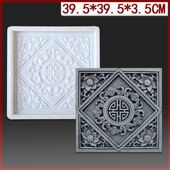 台阶水泥铺装 彷古地砖中国风院落古建筑院落草坪模具脚青砖模型