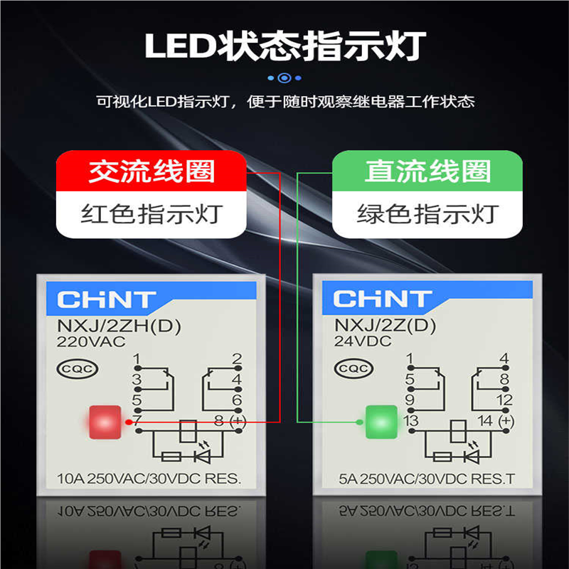 小型中间继电器NXJ/2ZH4Z(D)8脚14脚12V24V220V电磁继电器