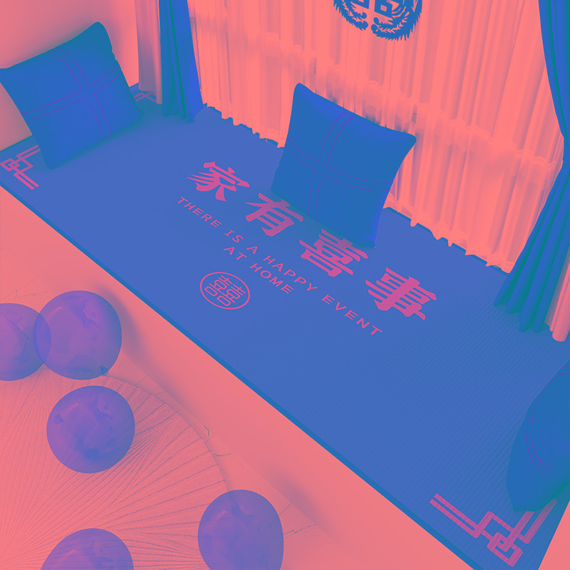中式飘窗垫婚房装饰布置坐垫红色喜庆卧室阳台垫子结婚家用窗台垫