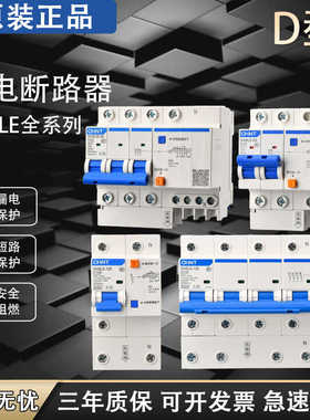 NXBLE-32D型空气开关断路器家用漏电开关保护器2p3p4p32a63a