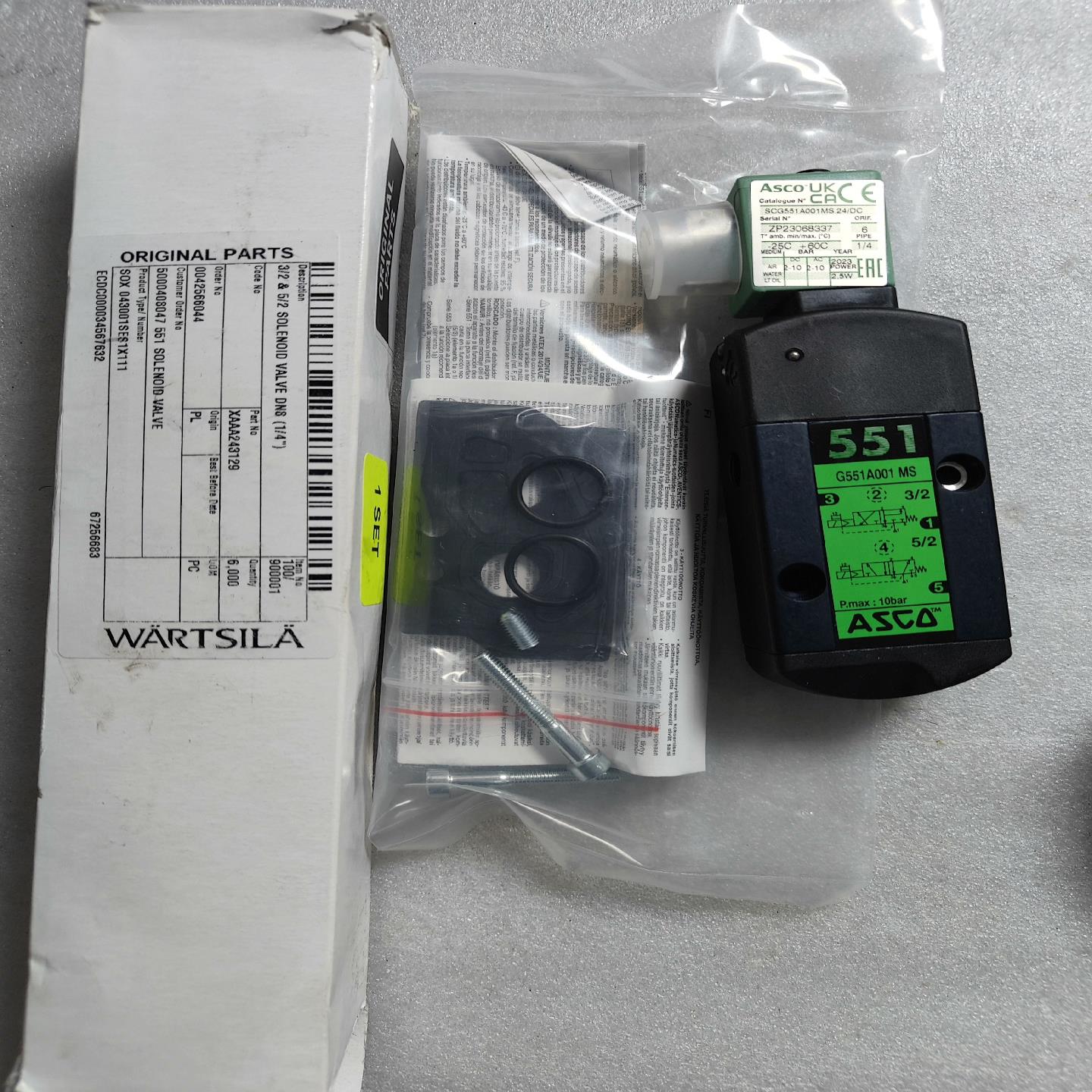 (询价)ASCO电磁阀G551A001MS 电磁阀 原厂