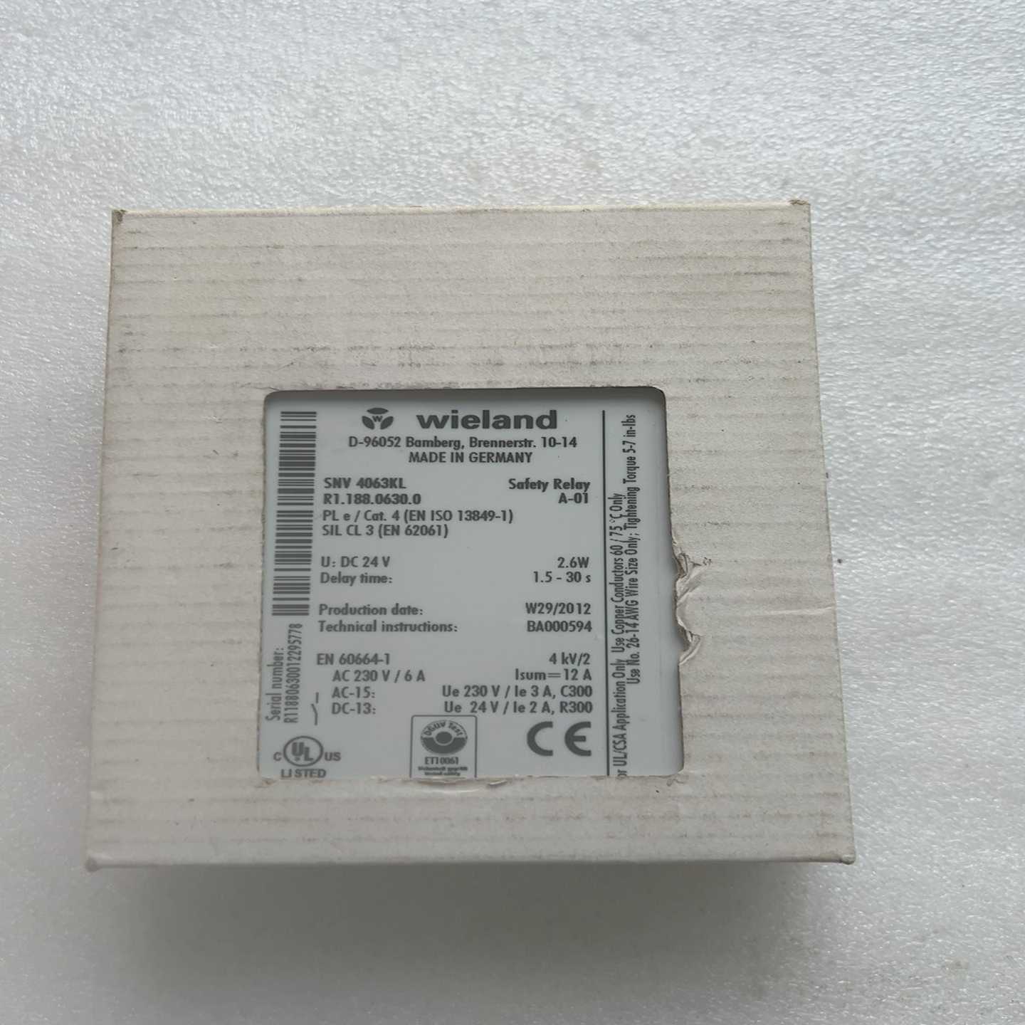 询价~wieland德国威琅安全继电器SNV 4063KL