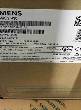 议~611大功率电源伺服驱动器 6SN1145-1BA01