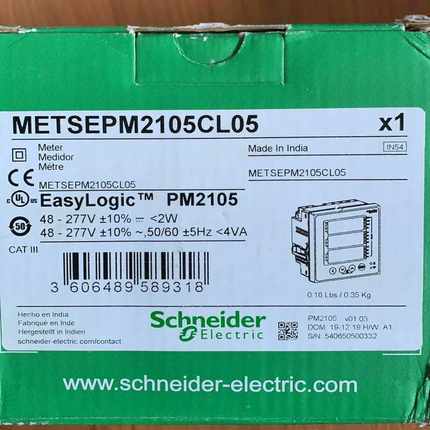 议价施耐德多功能PM2125C有功无功频率485通讯电表