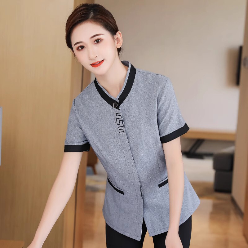 保洁工作服短袖夏季女酒店宾馆客房阿姨保洁员套装物业清洁工装男
