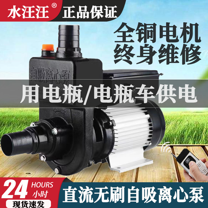 直流自吸泵24v48v60v72v伏电动车抽水泵机离心泵大流量洒水车
