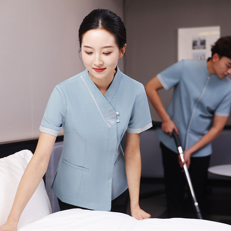 保洁员工作服短袖女夏季酒店客房阿姨服务员服装物业场医院工装
