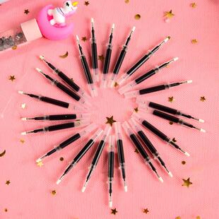 仙女笔流沙笔笔芯短笔芯5cm6.5cm中性笔替换笔芯针管子弹头10只装