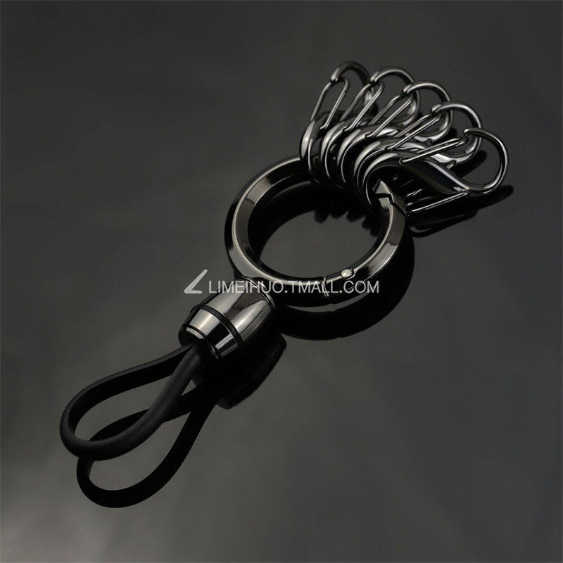 金属8字扣S型弹簧扣户外登山背包挂钩黑色防丢便携汽车挂件钥