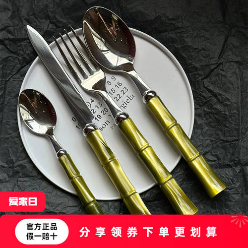 意大利Rivadossi竹节刀叉勺316不锈钢牛排刀进口高端西餐餐具