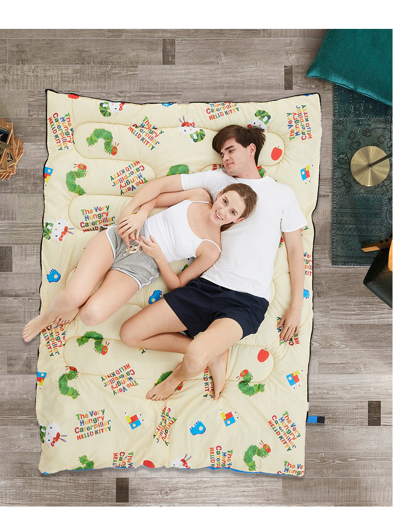 Дорожный портативный универсальный спальный мешок для двоих для кемпинга для взрослых, для влюбленных, увеличенная толщина 