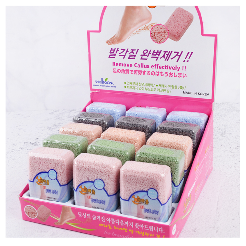 韩国磨脚石火山泥磨砂去角质搓脚板刮脚皮去死皮老茧脚后跟搓
