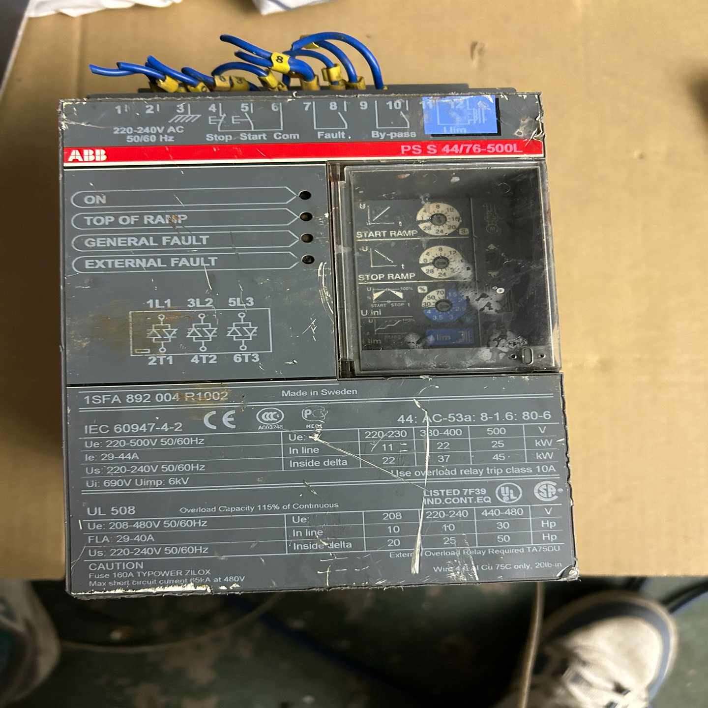 软启动器PSS44/76-500L货一台成色如询价