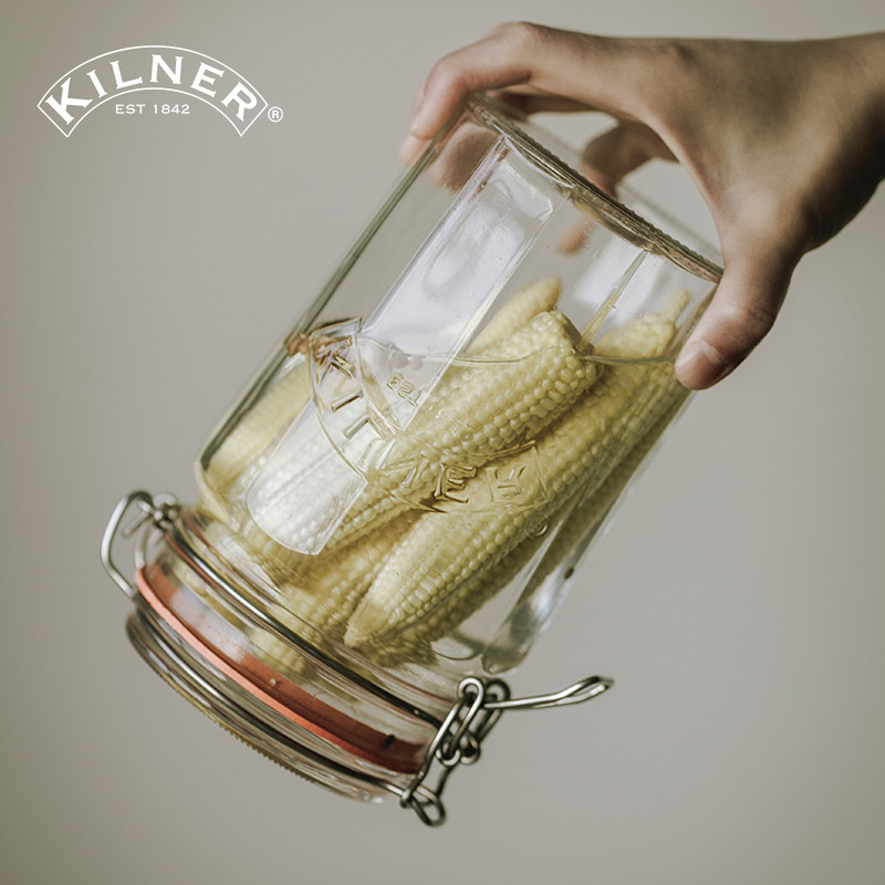 英国kilner玻璃瓶密封罐食级收纳杂粮泡菜果酱蜂蜜泡酒储物罐子