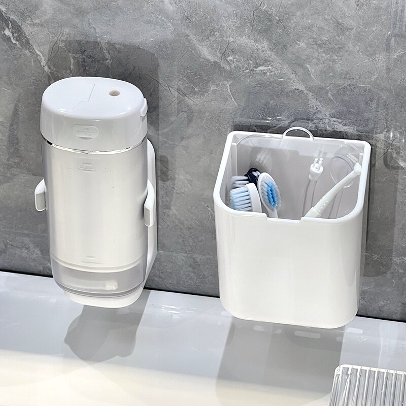 洗牙器置物架壁挂式免打孔洁牙器收纳支架家用卫生间冲牙器收纳架