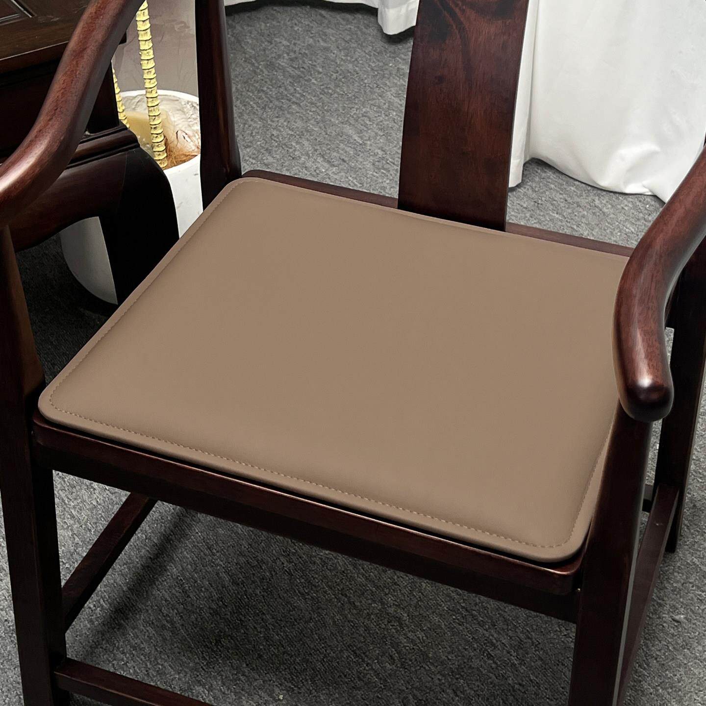 中式红木椅子坐垫太师椅圈椅实木家具官帽茶椅座垫防滑沙发垫定制