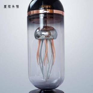 饰高科技桌搭潮玩 星炫永恒胶囊水母机械桌面摆件创意装