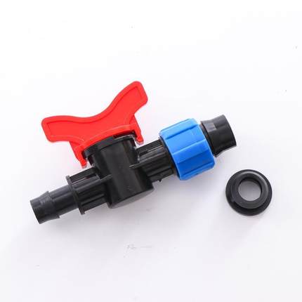 16/20PE滴灌管硬管锁母旁通阀 节水灌溉阀门农用大棚灌溉配件开关