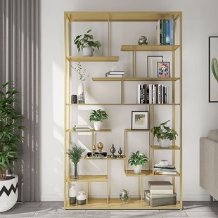 铁艺卧室客厅多层书架子置物架落地工作间办公室展示货柜书房隔断