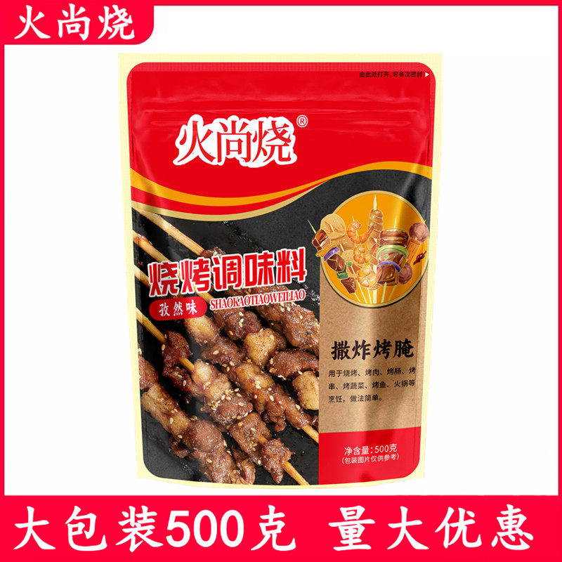 火尚烧烧烤调味料500g油炸烧烤撒料家用炸串烤肉料孜然粉老式商用
