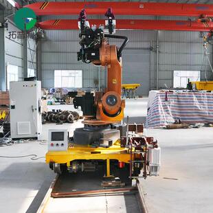 机器人轨道运输车自动化S产线配套机械臂轨道车电动平板运输车