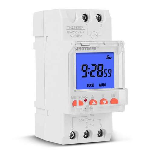 TM928SBKL 秒控 大屏显示导轨定时器背光-85-265V 0A