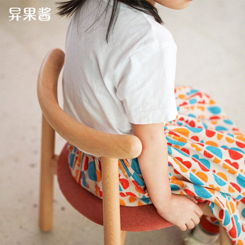 蒙氏风格实木儿童学习椅 榉木制可拆洗无段升降椅